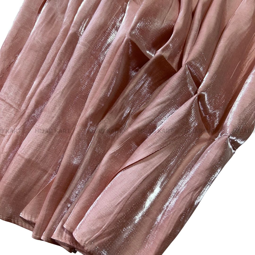 Blushing Peach- 3D Organza Hijab