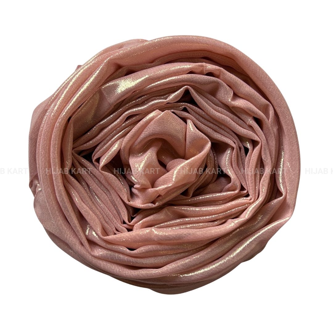 Blushing Peach- Shimmer Luxe Chiffon Hijab
