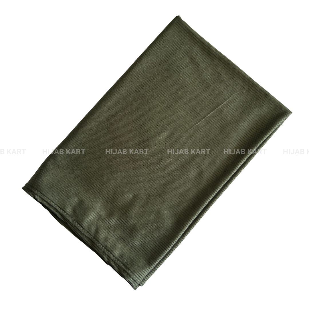 Army Green- Premium Ribbed Jersey Hijab