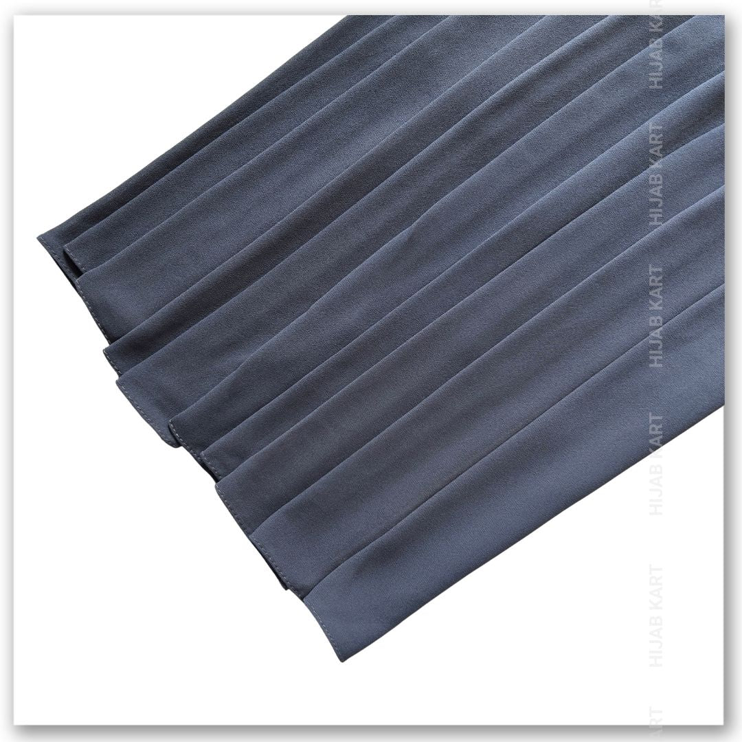 Grey Blue- Premium Malaysian Georgette Hijab