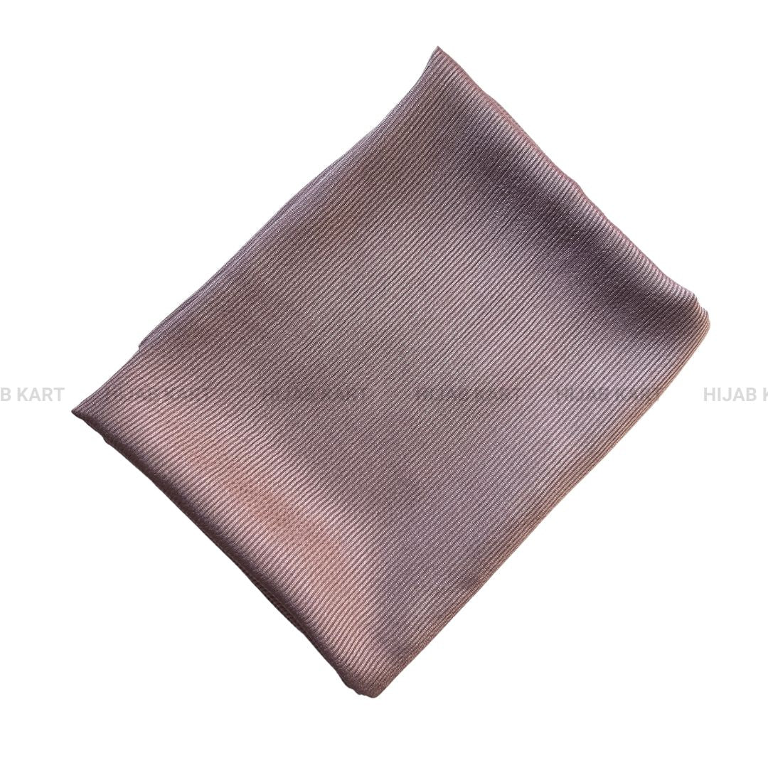 Mauve Pink- Ribbed Caramel Satin Hijab