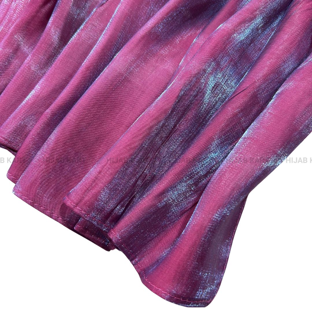 Deep Pink- 3D Organza Hijab