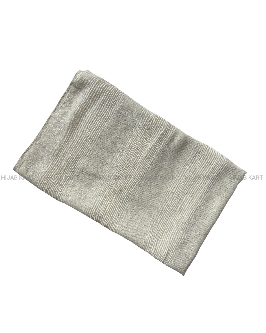 Pearl Cream- Cotton Shimmer Crushed Hijab