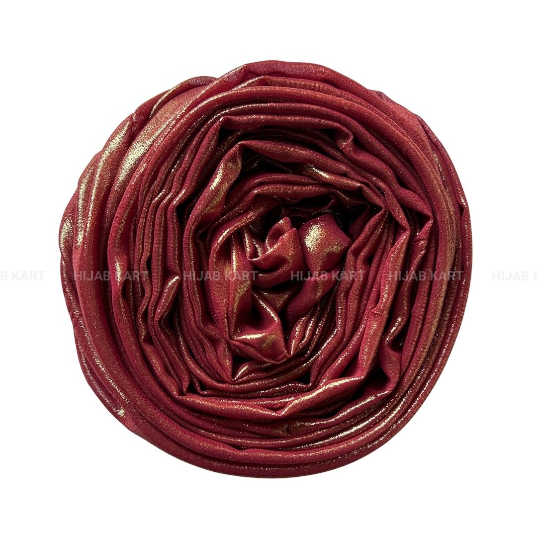 Maroon Red- Shimmer Luxe Chiffon Hijab