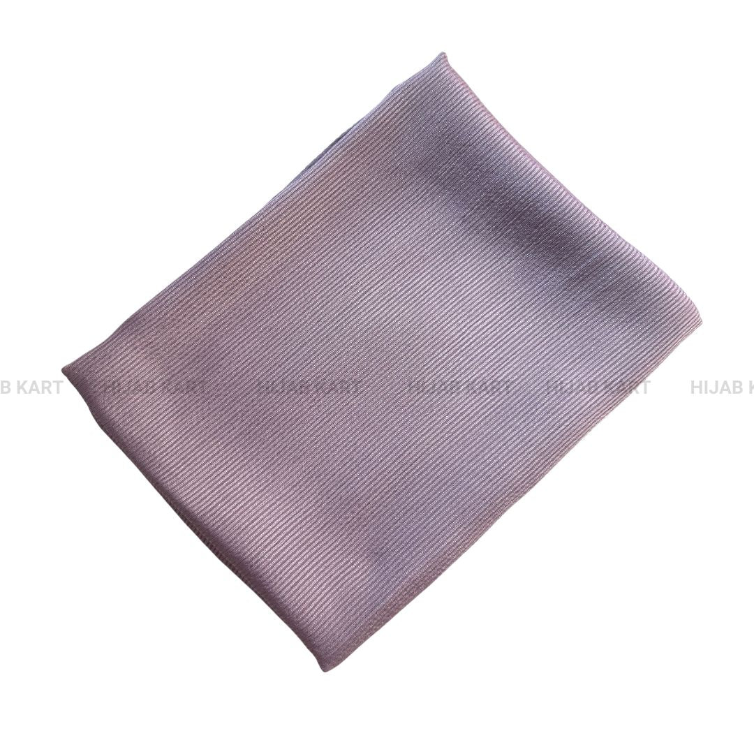 Lavender- Ribbed Caramel Satin Hijab