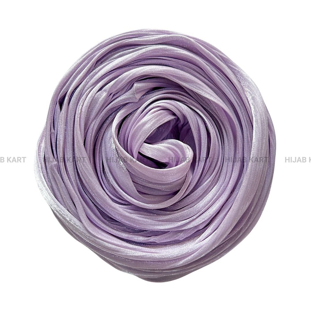 Lilac- Flowy Organza Shimmer Hijab