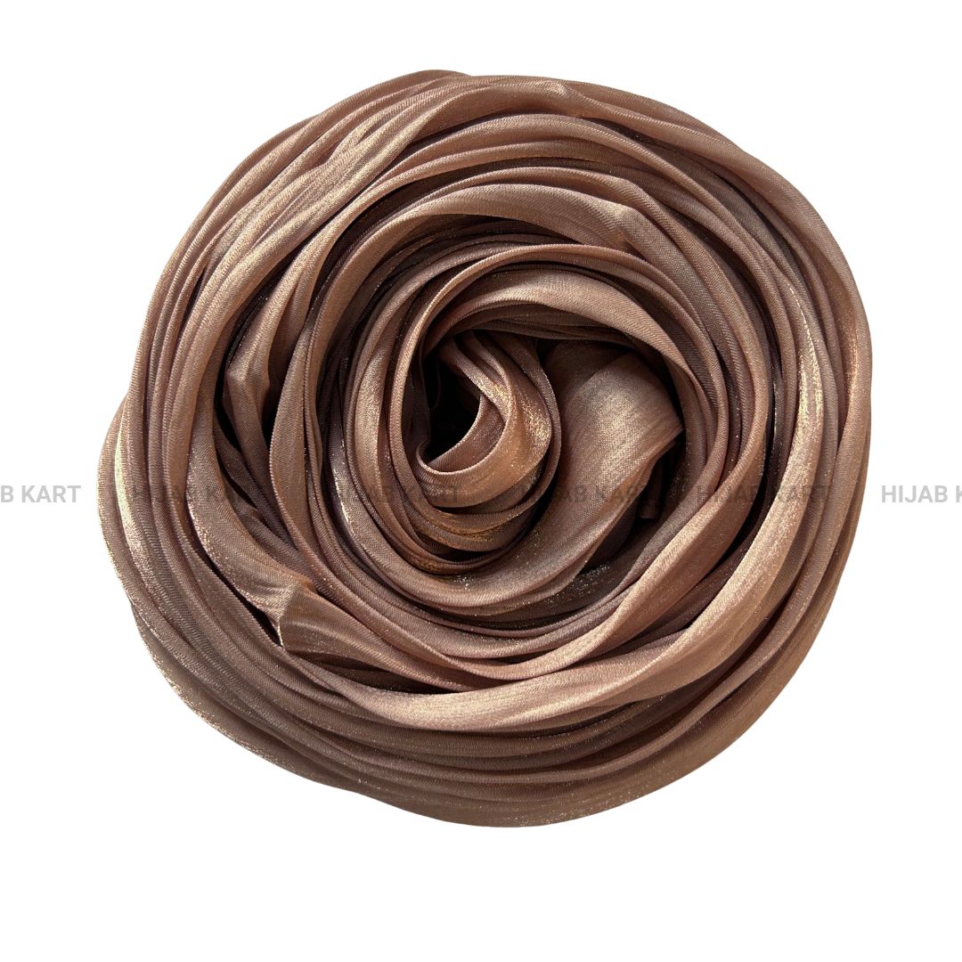 Light Copper- Flowy Organza Shimmer Hijab