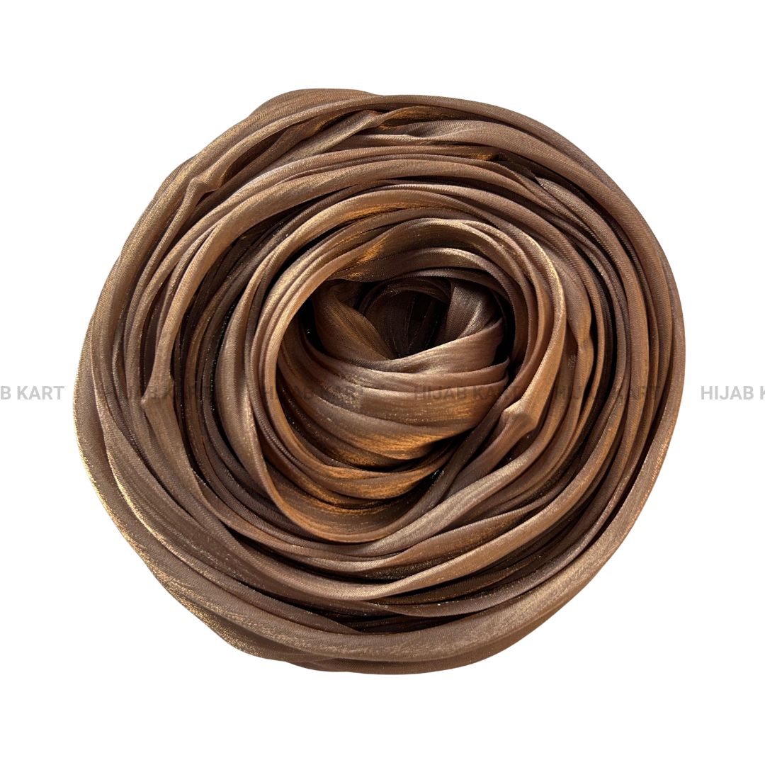 Copper- Flowy Organza Shimmer Hijab