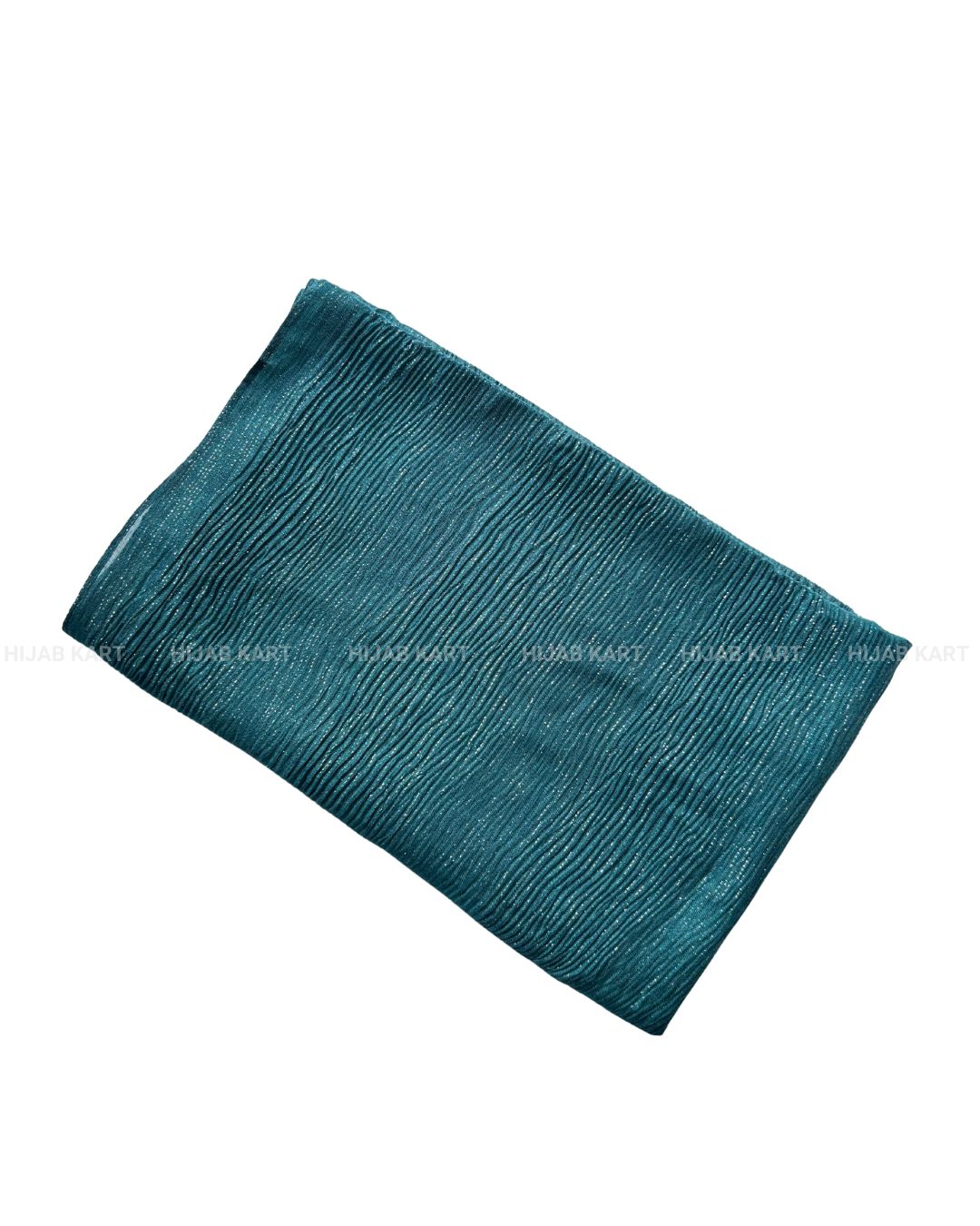 Teal Green- Cotton Shimmer Crushed Hijab