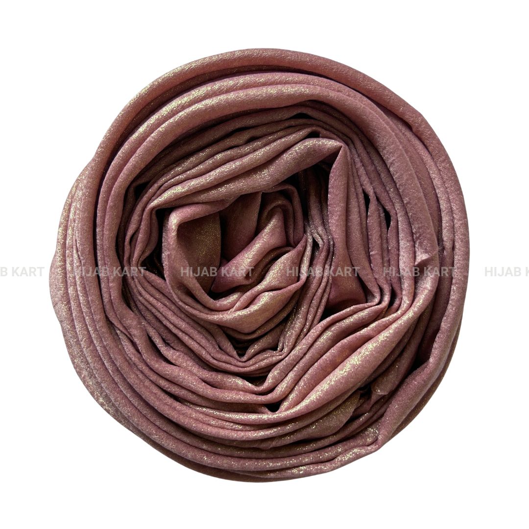 Dusty Rose Pink- Shimmer Dust Georgette Hijab
