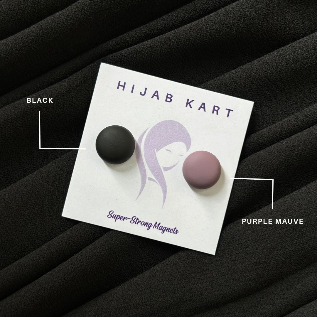 Super Strong Magnet Hijab Pins- Matte Round (Set of 2)