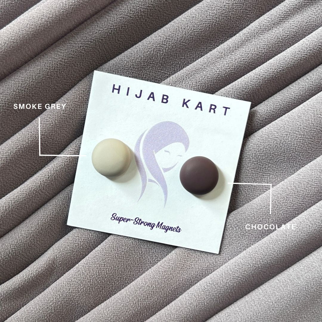 Super Strong Magnet Hijab Pins- Matte Round (Set of 2)