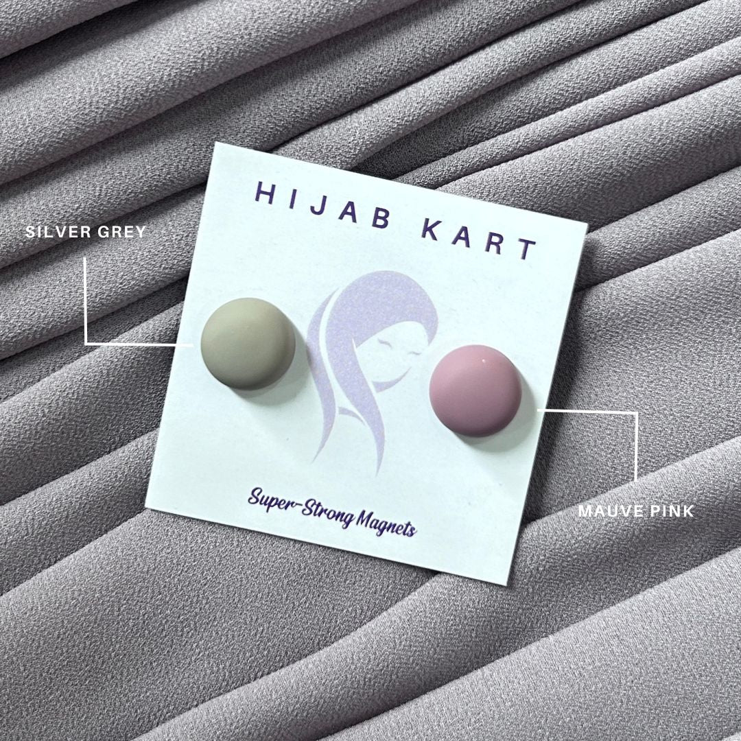 Super Strong Magnet Hijab Pins- Matte Round (Set of 2)