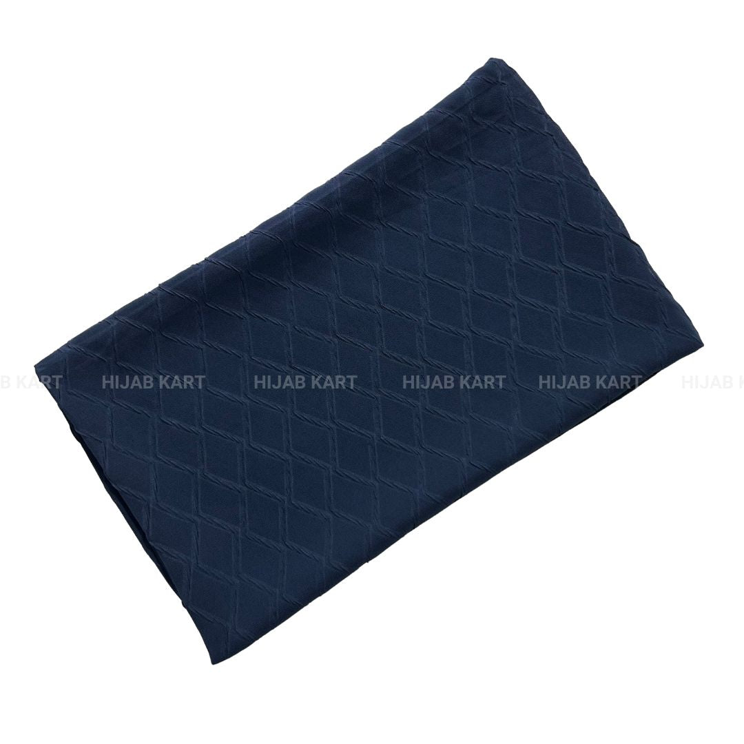 Prussian Blue- Premium Diamond Textured Hijab
