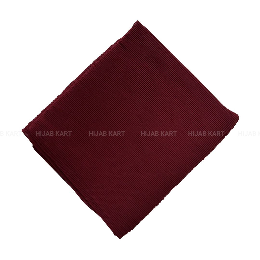 Maroon- Premium Ribbed Chiffon Hijab