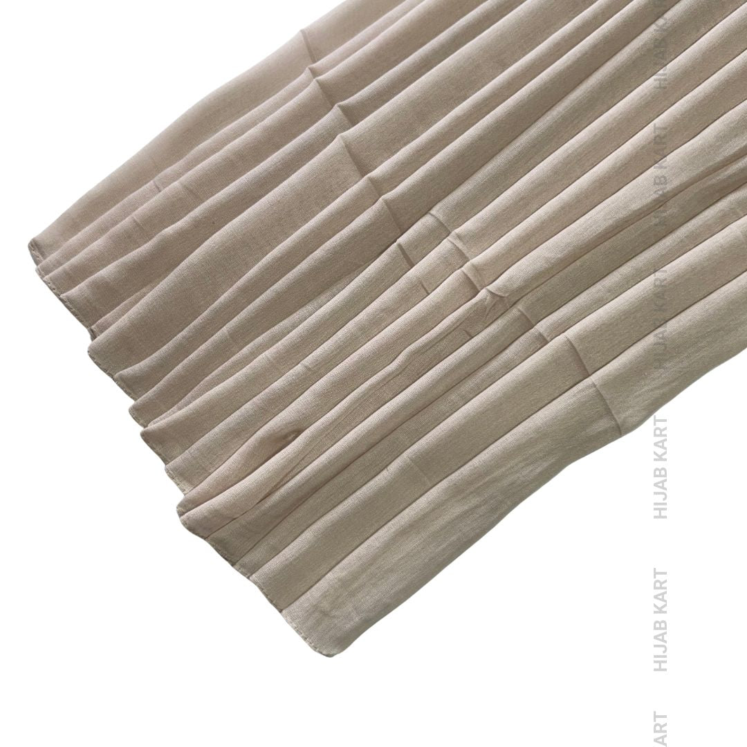 Coffee Cream-Premium Solid Cotton Hijab