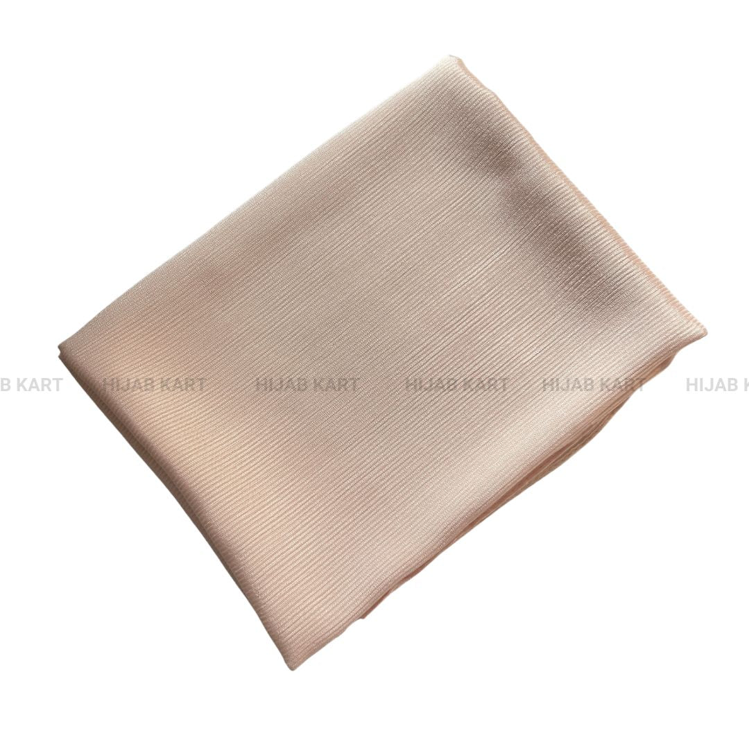 Pastel Pink- Ribbed Caramel Satin Hijab