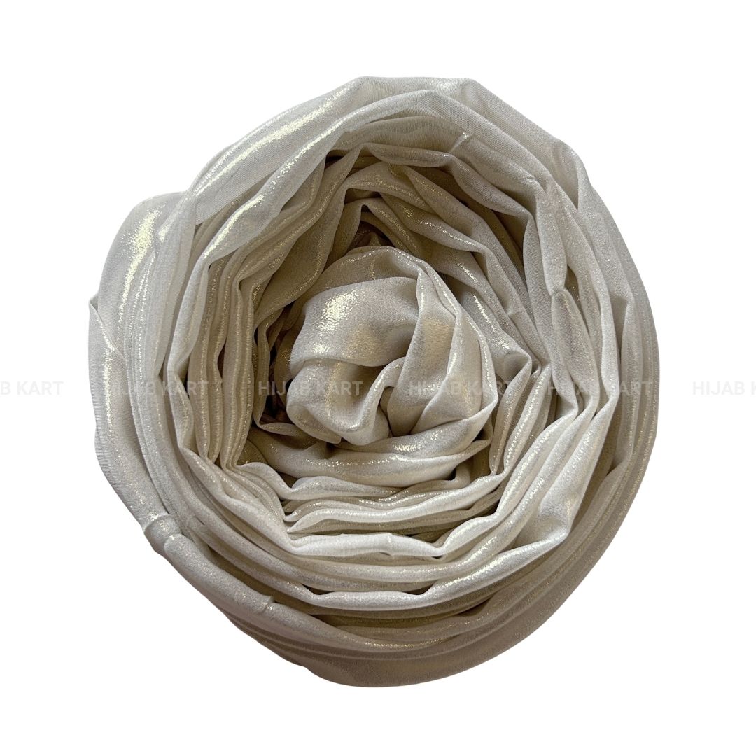 Pearl White- Shimmer Luxe Chiffon Hijab