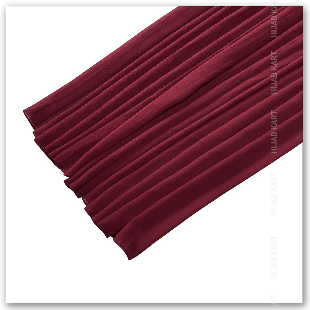 Premium Malaysian Georgette Hijab- Maroon Red