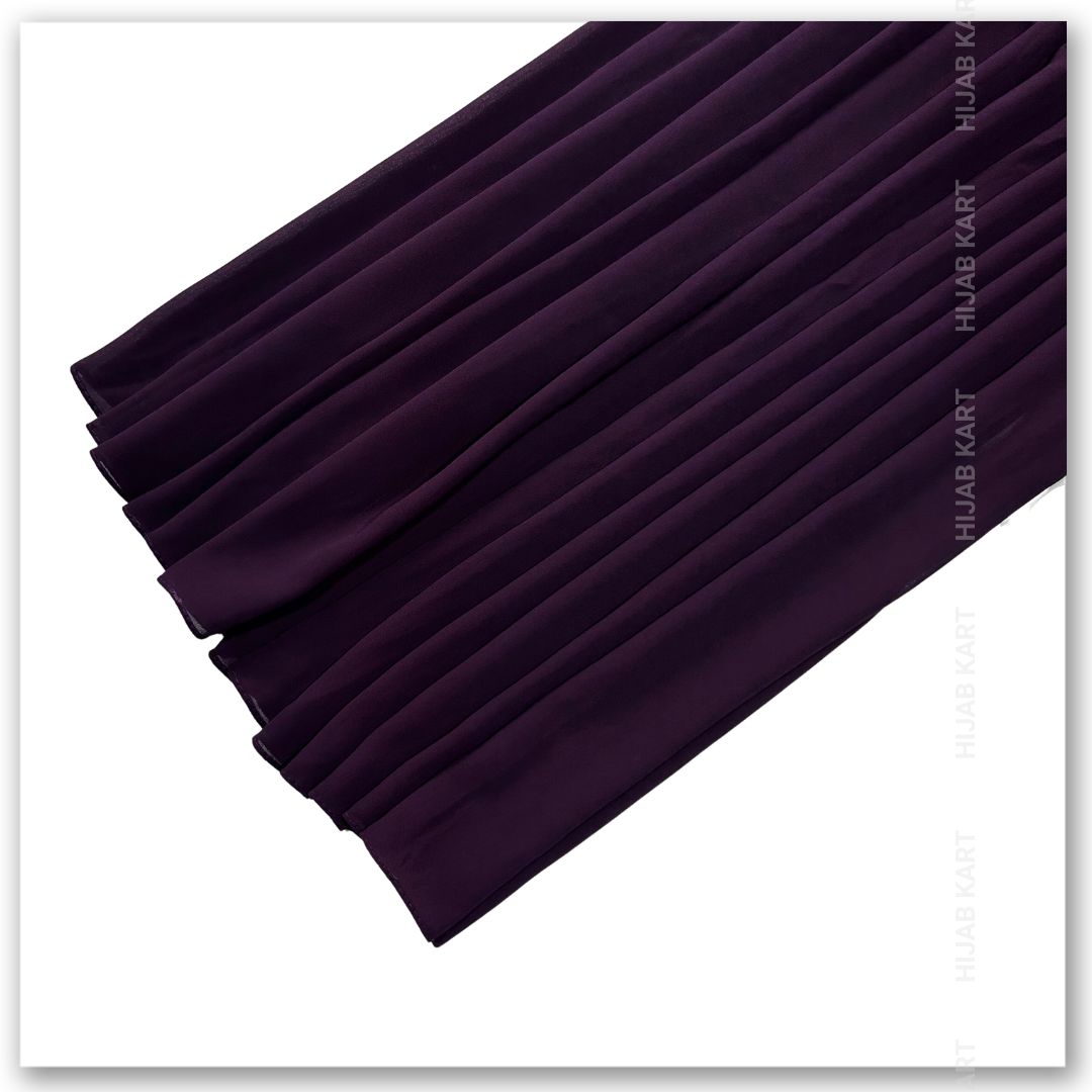 Premium Malaysian Georgette Hijab- Deep Eggplant
