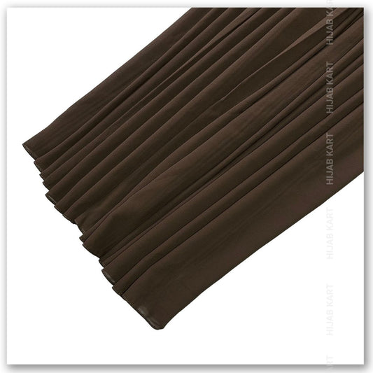Premium Malaysian Georgette Hijab- Cedar Brown