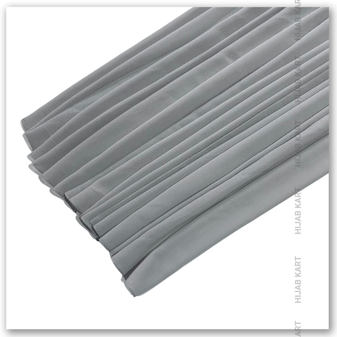 Premium Malaysian Georgette Hijab- Pearl Grey