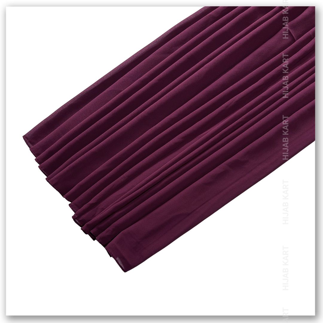 Premium Malaysian Georgette Hijab- Mulberry Red