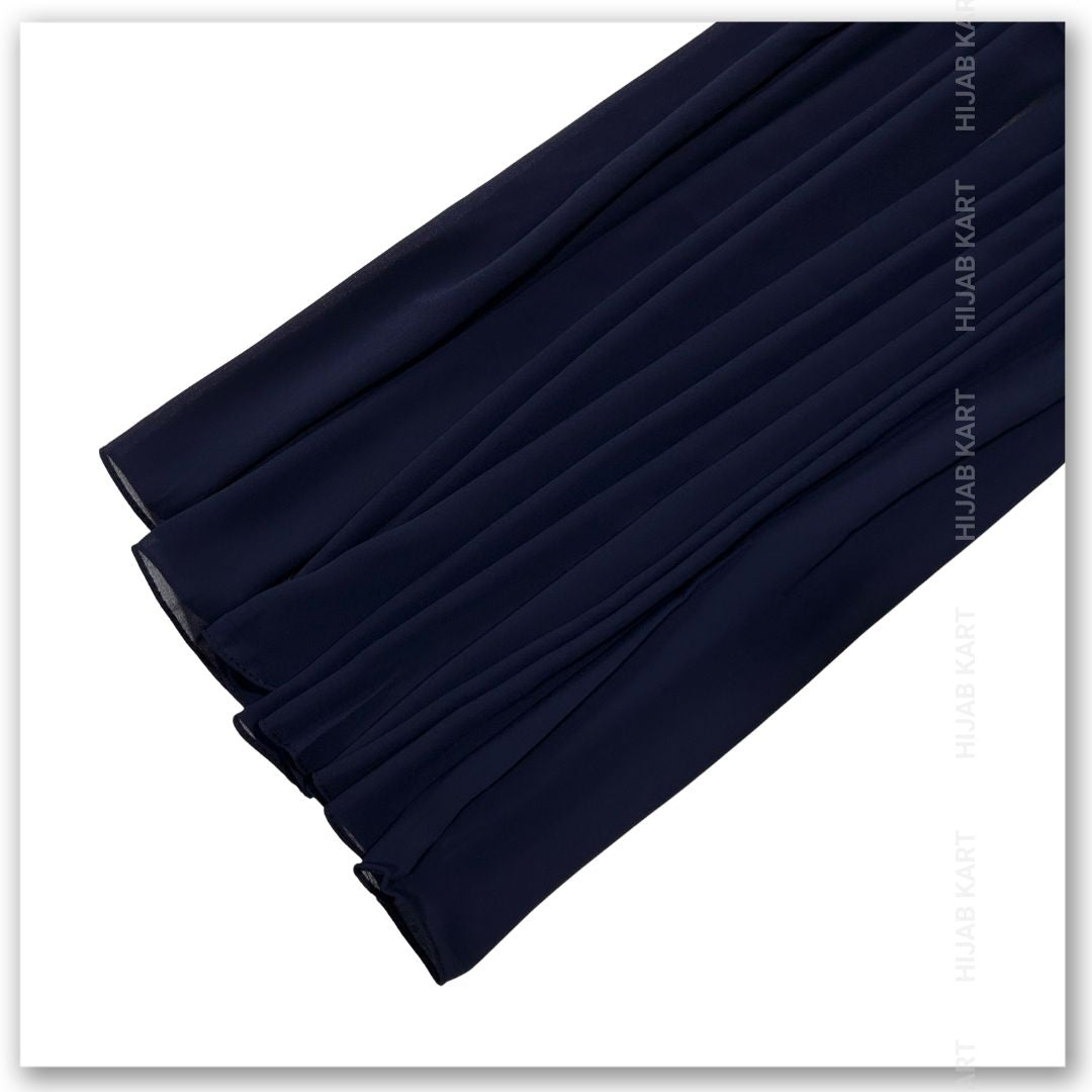 Premium Malaysian Georgette Hijab- Space Blue