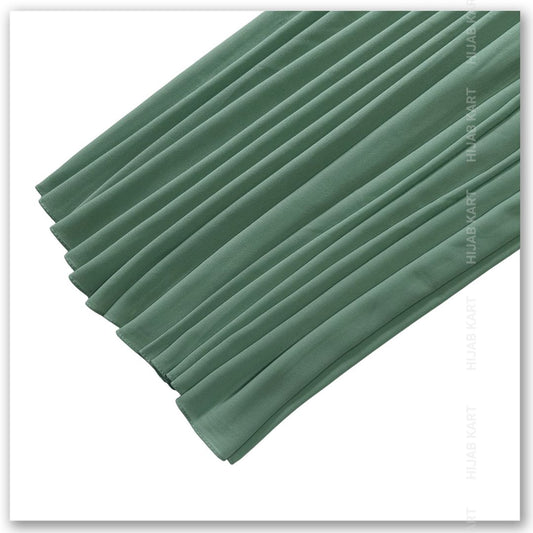 Premium Malaysian Georgette Hijab- Pista Green