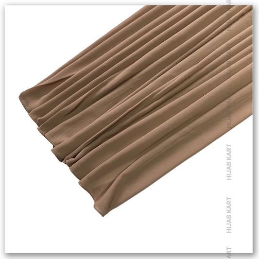 Premium Malaysian Georgette Hijab- Tan Brown