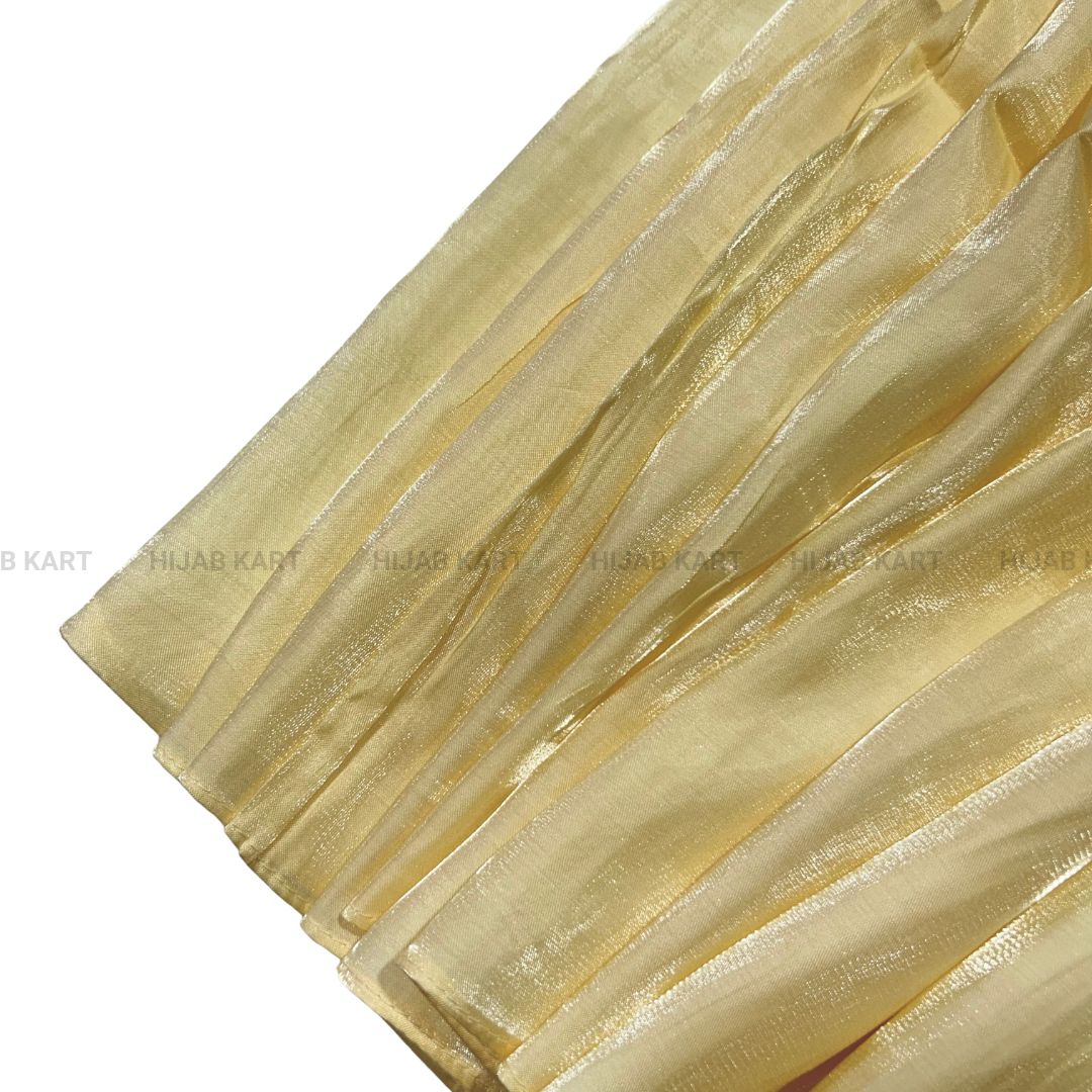 Pale Gold- 3D Organza Hijab