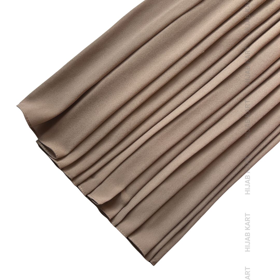 Premium Malaysian Georgette Hijab- Khaki Brown