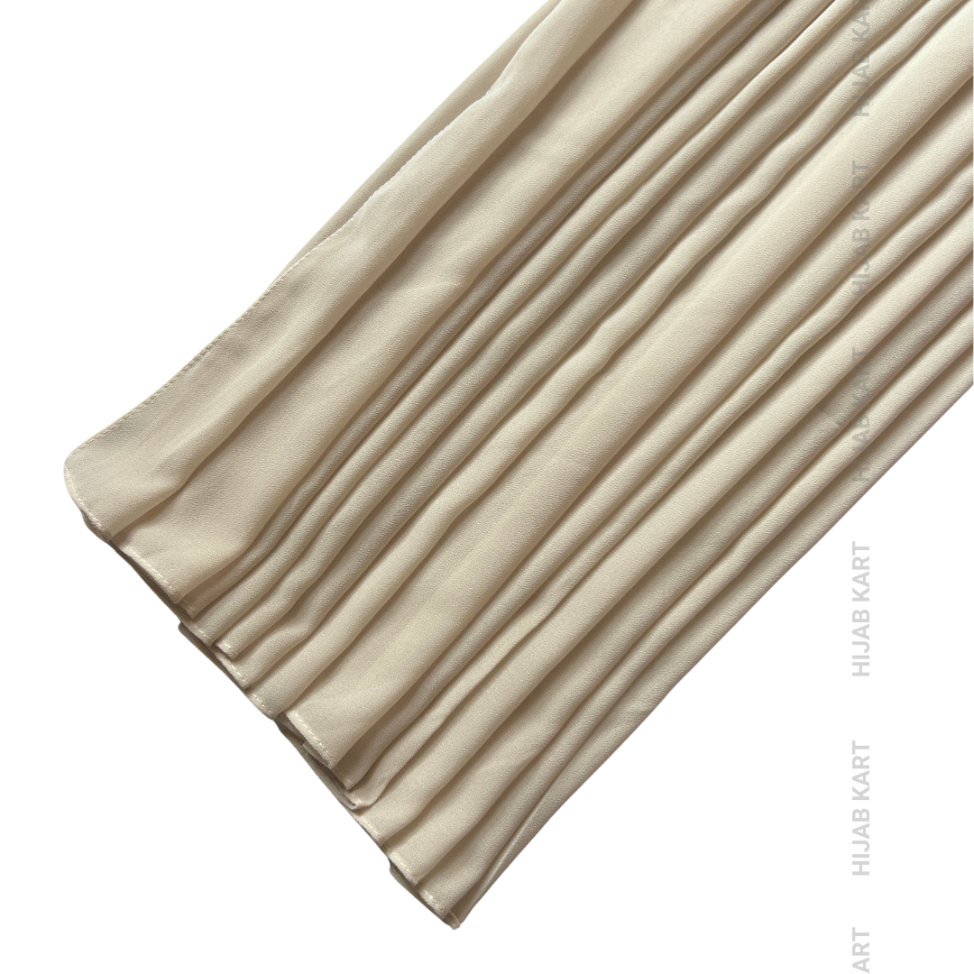 Premium Malaysian Georgette Hijab- Pastel Cream