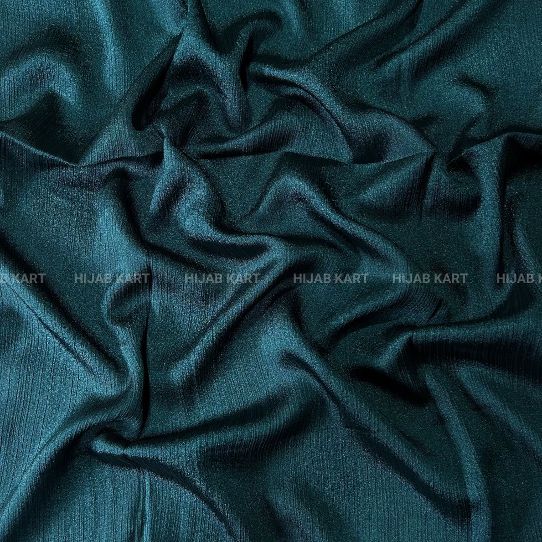 Dark Teal Green- Shimmer Crepe Tissue Hijab