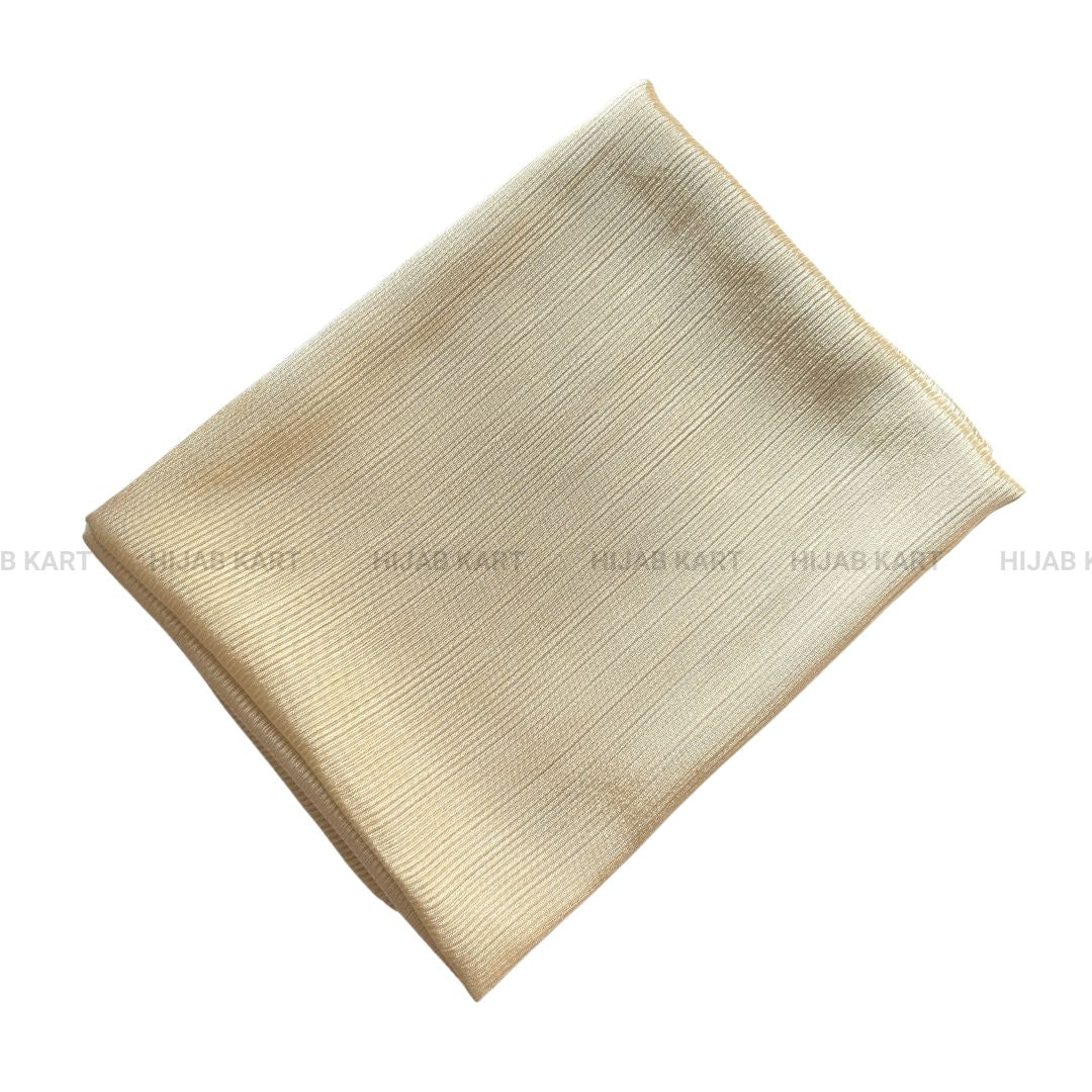 Pearl Gold- Ribbed Caramel Satin Hijab