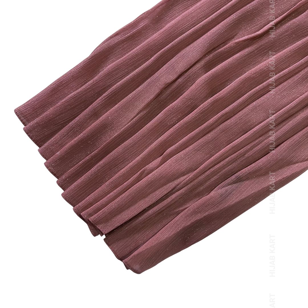 Coral Pink- Luxe Metallic Shimmer Georgette Hijab