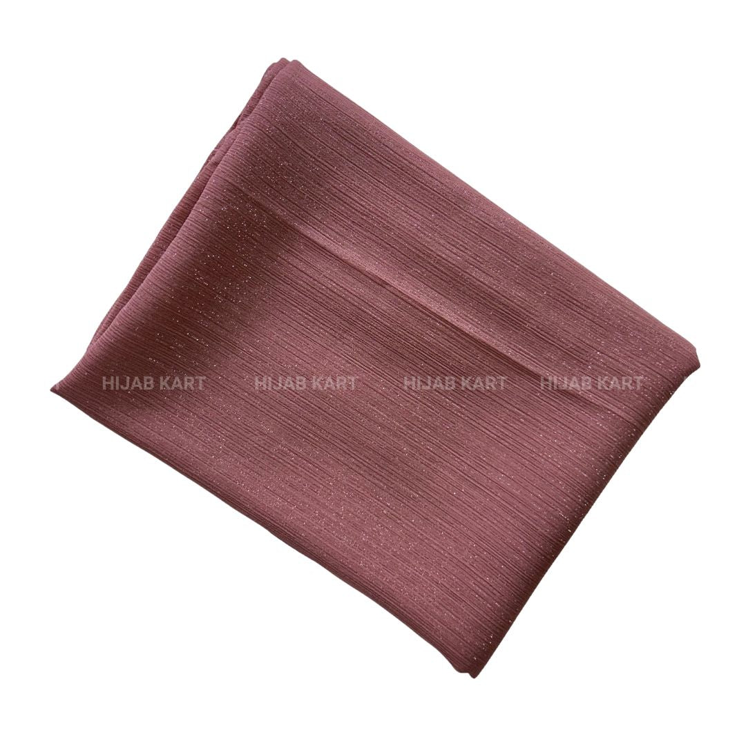 Coral Pink- Luxe Metallic Shimmer Georgette Hijab