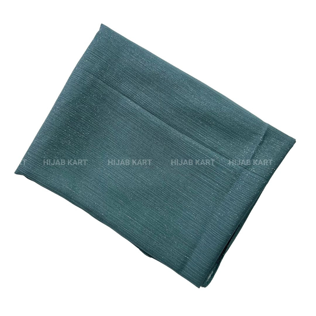 Teal-Luxe Metallic Shimmer Georgette Hijab