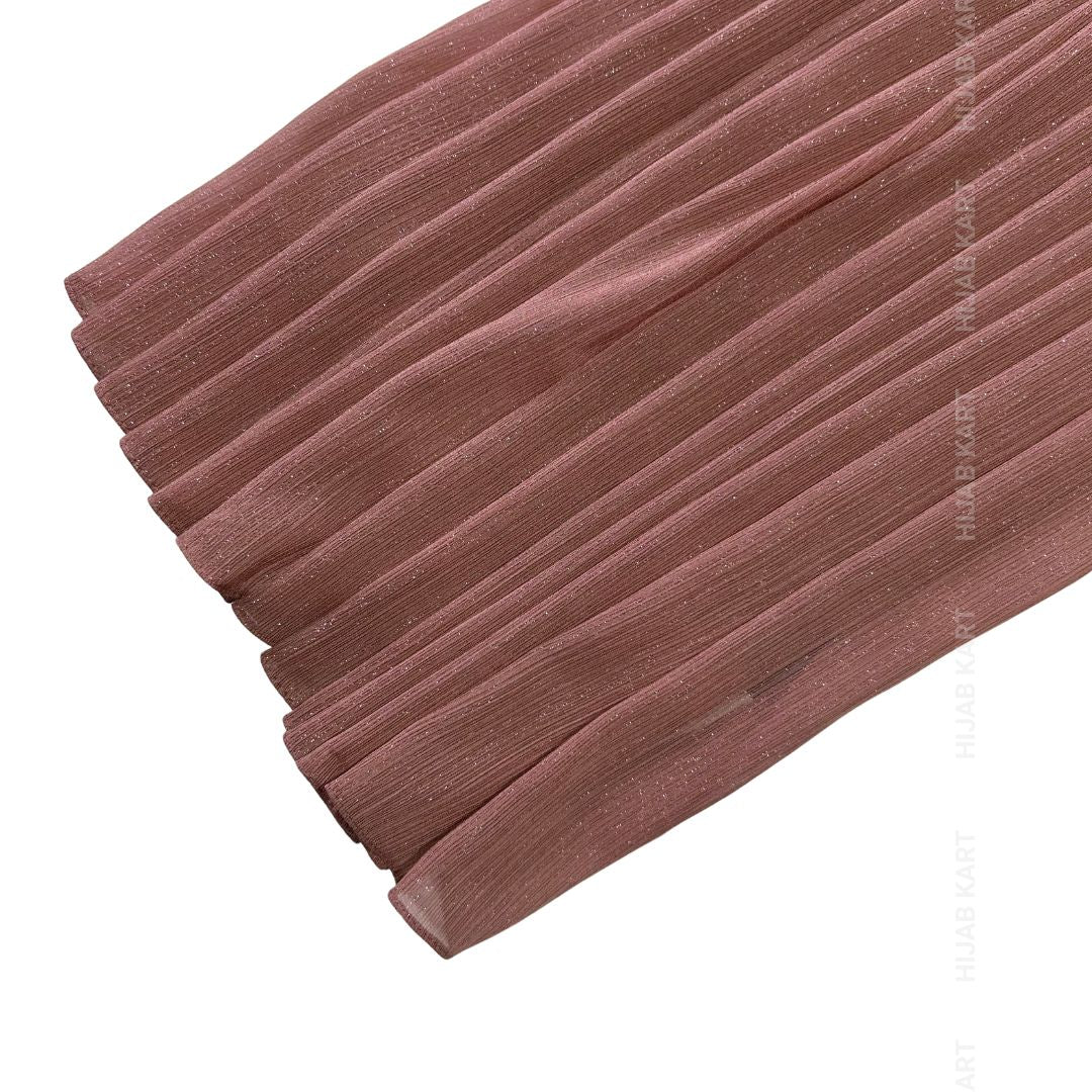 Pastel Coral-Luxe Metallic Shimmer Georgette Hijab