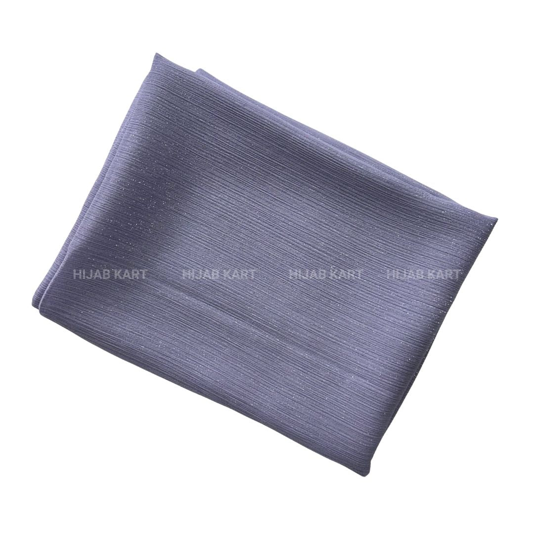 Lavender Blue- Luxe Metallic Shimmer Georgette Hijab