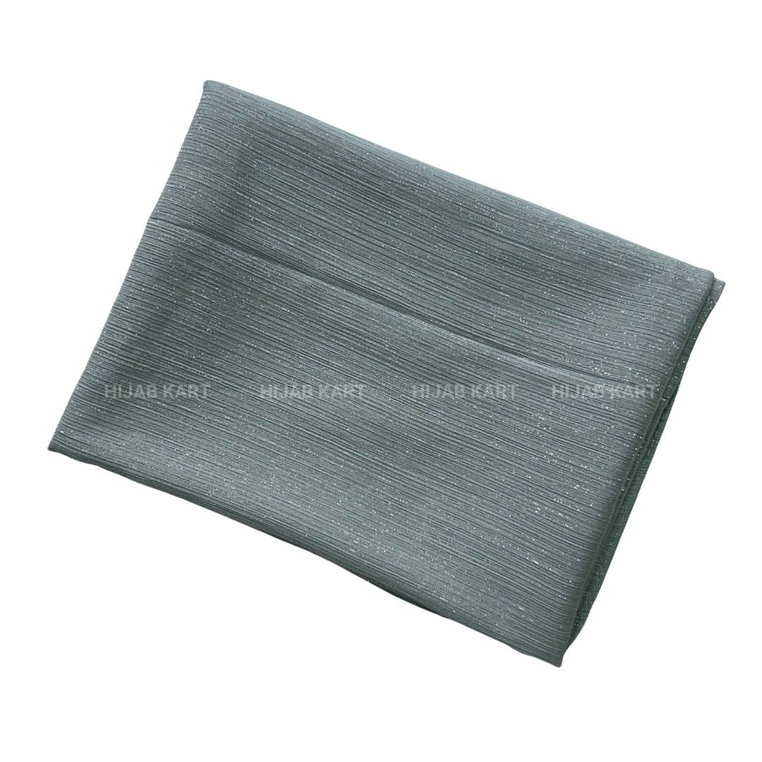 Dull Mint Green-Luxe Metallic Shimmer Georgette Hijab