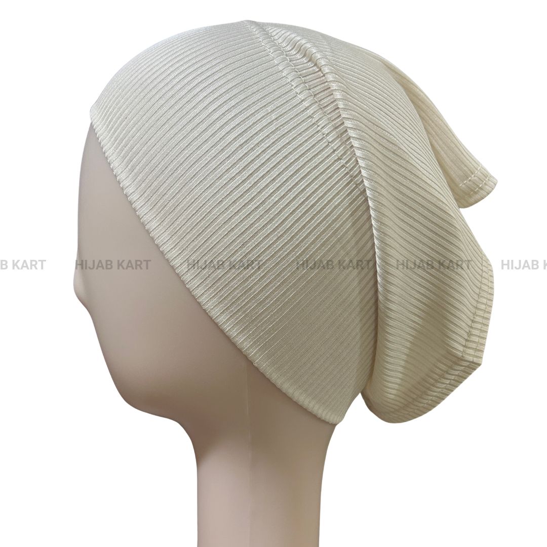Luxe Ribbed Hijab Undercap- Buttercream
