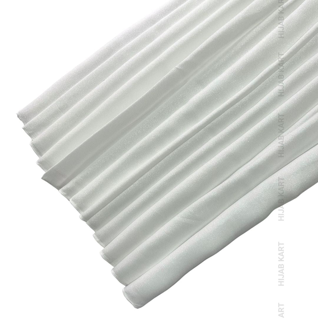 Snow White- Premium Malaysian Shimmer Hijab