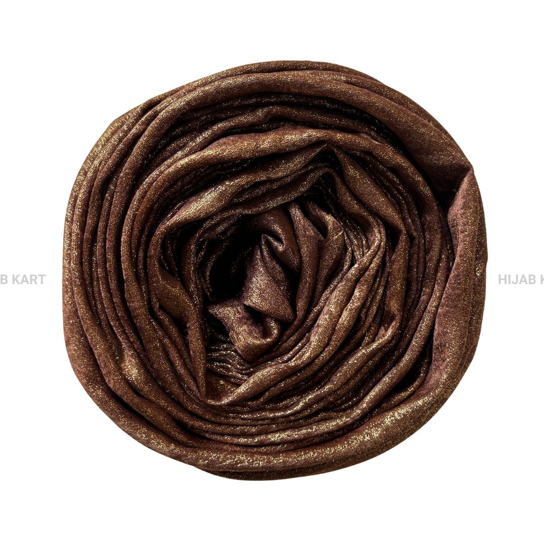Chocolate Brown- Shimmer Dust Georgette Hijab