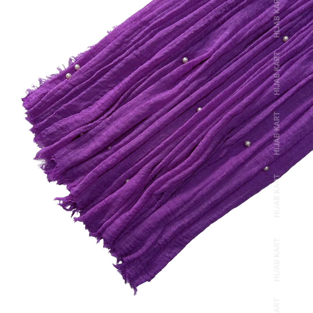 Violet- Pearl Cotton Crinkled Hijab