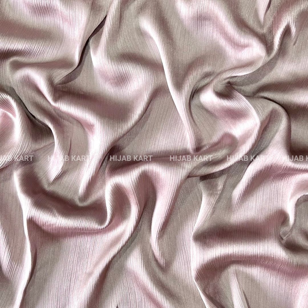 Pearl Pink- Textured Crepe Satin Hijab