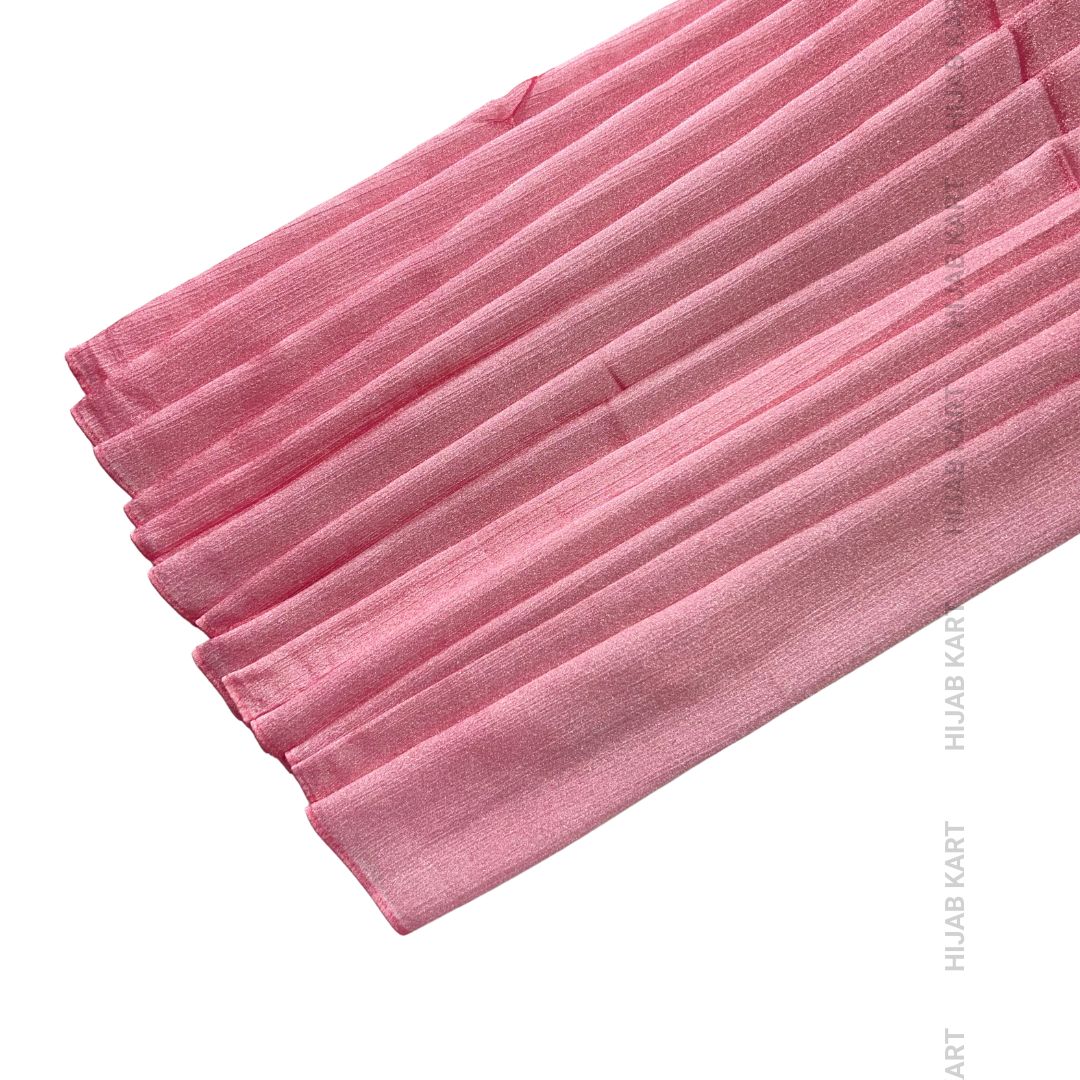 Flamingo Pink- Shimmer Crepe Tissue Hijab