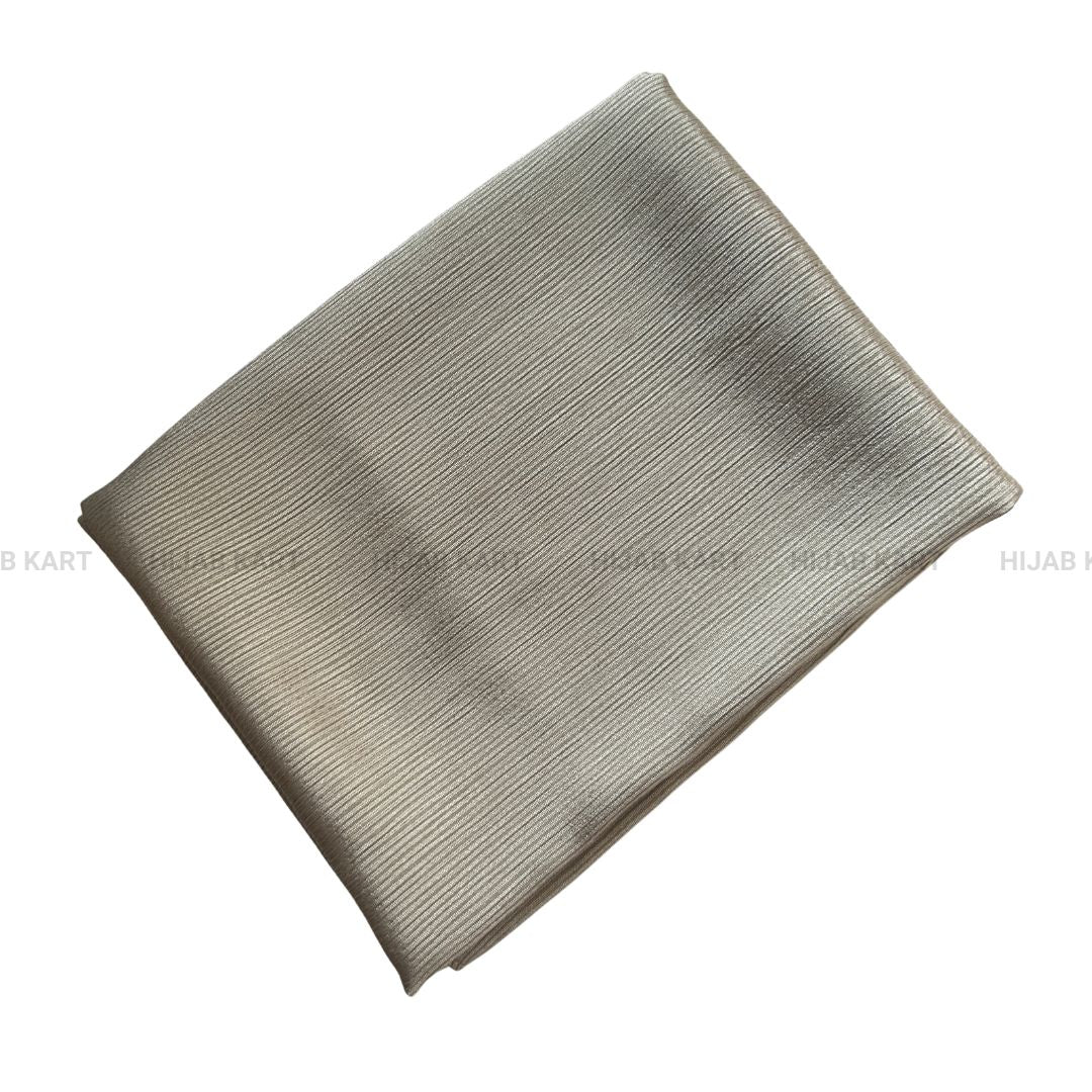 Ivory- Ribbed Caramel Satin Hijab