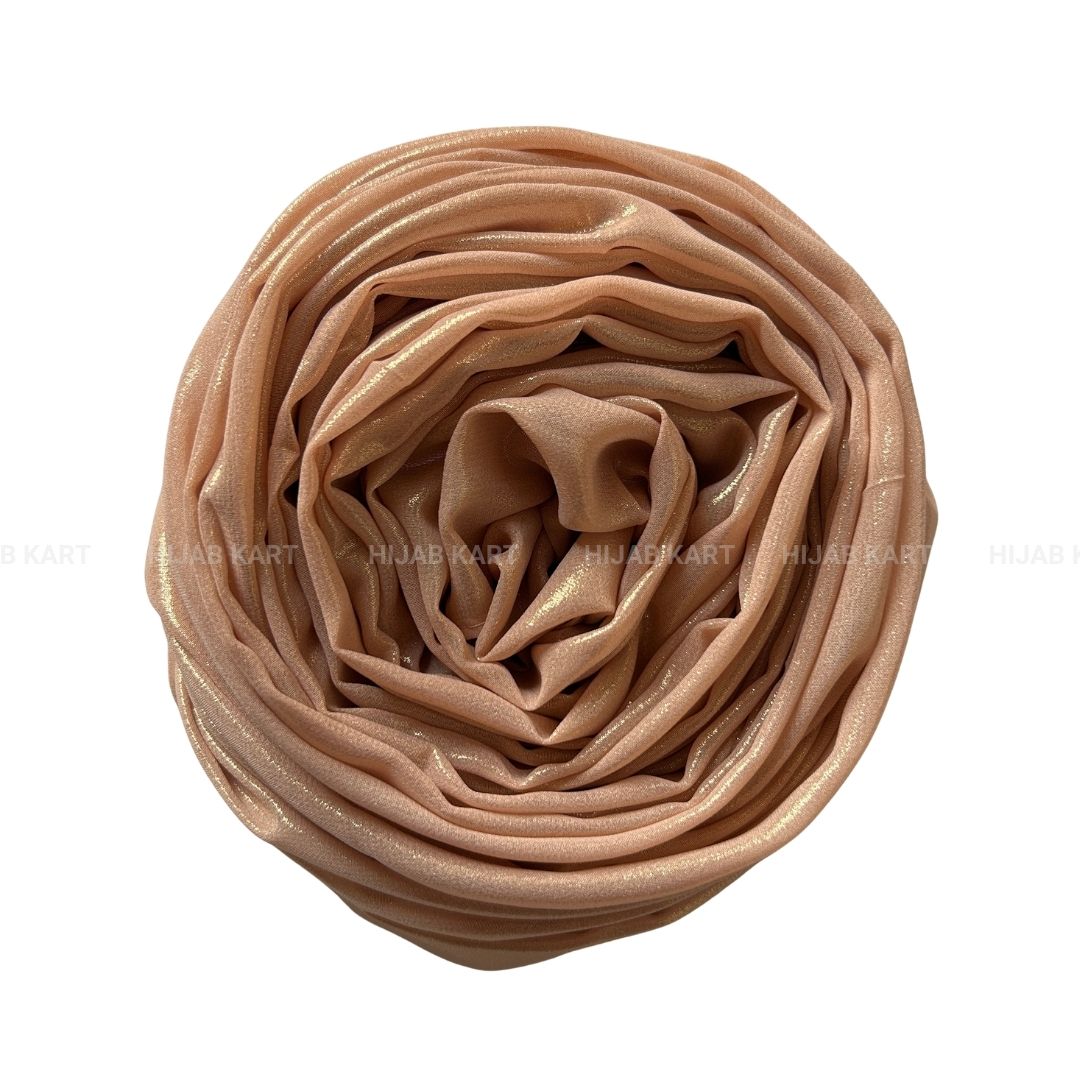Peach- Shimmer Luxe Chiffon Hijab