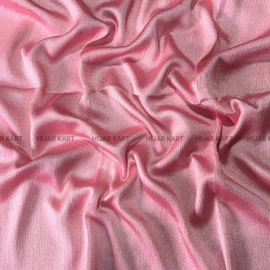 Flamingo Pink- Shimmer Crepe Tissue Hijab